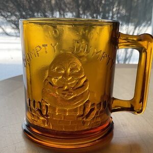 Humpty MUG HUMPTY Dumpty AMBER Glass Mug